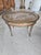 Antique French Bronze & Marble Coffee Table W Rams Heads sold as found with fading to finish and small abberations to wood...