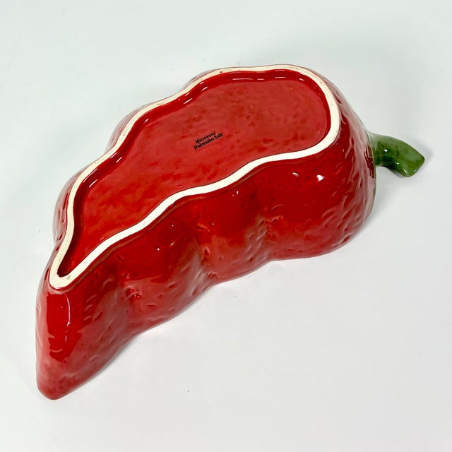 1980s Vintage Boho Chic Southwestern Red Jalapeño Pepper Serving Bowl. For Sale - Image 10 of 11