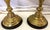 Antique French Art Nouveau Embossed Brass Candlestick Lamps- A Pair For Sale - Image 10 of 18