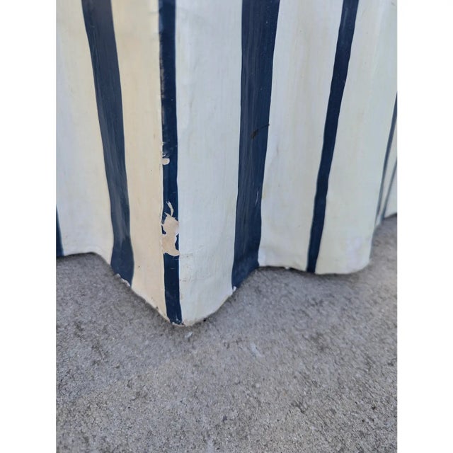 Vintage Trompe Loeil Hand Painted Skirted Side Table For Sale - Image 14 of 17
