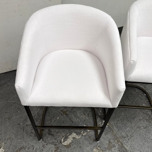 Restoration Hardware Restoration Hardware Emery Bar Stools, Pair For Sale - Image 4 of 12