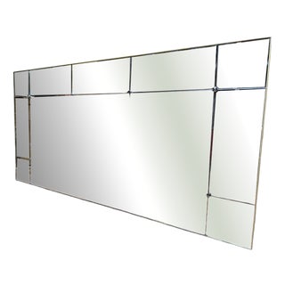 Glass Bistro Mirror, 1970s For Sale