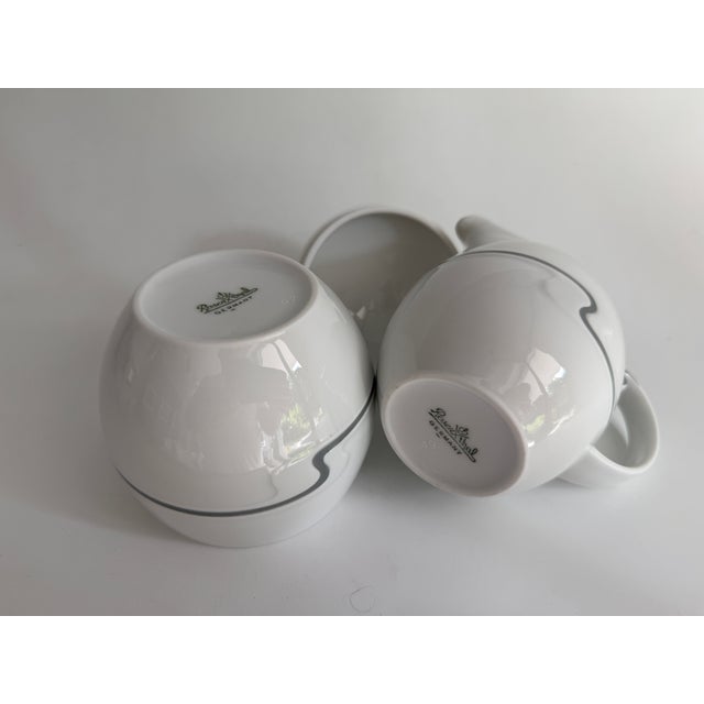 1990s Form Asimmetria Slate Milk Jug and Sugar Bowl by Bjørn Wiinblad for Rosenthal Studio Line, Germany, 1992, Set of 2 For Sale - Image 5 of 6