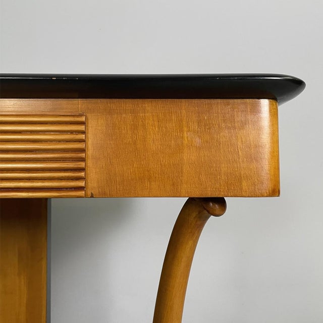 Italian Art Deco Console in Wood and Glass, 1930s For Sale - Image 10 of 16