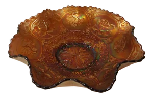 Fenton Amethyst Dragon and Lotus Carnival Glass Bowl
