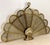 1970s Vintage Brass Peacock Folding Fireplace Screen With Shell Motif For Sale - Image 5 of 15