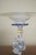 Vintage Venetian Murano-Style Dolphin Stem Glass Compote With Cobalt Rim For Sale - Image 10 of 11
