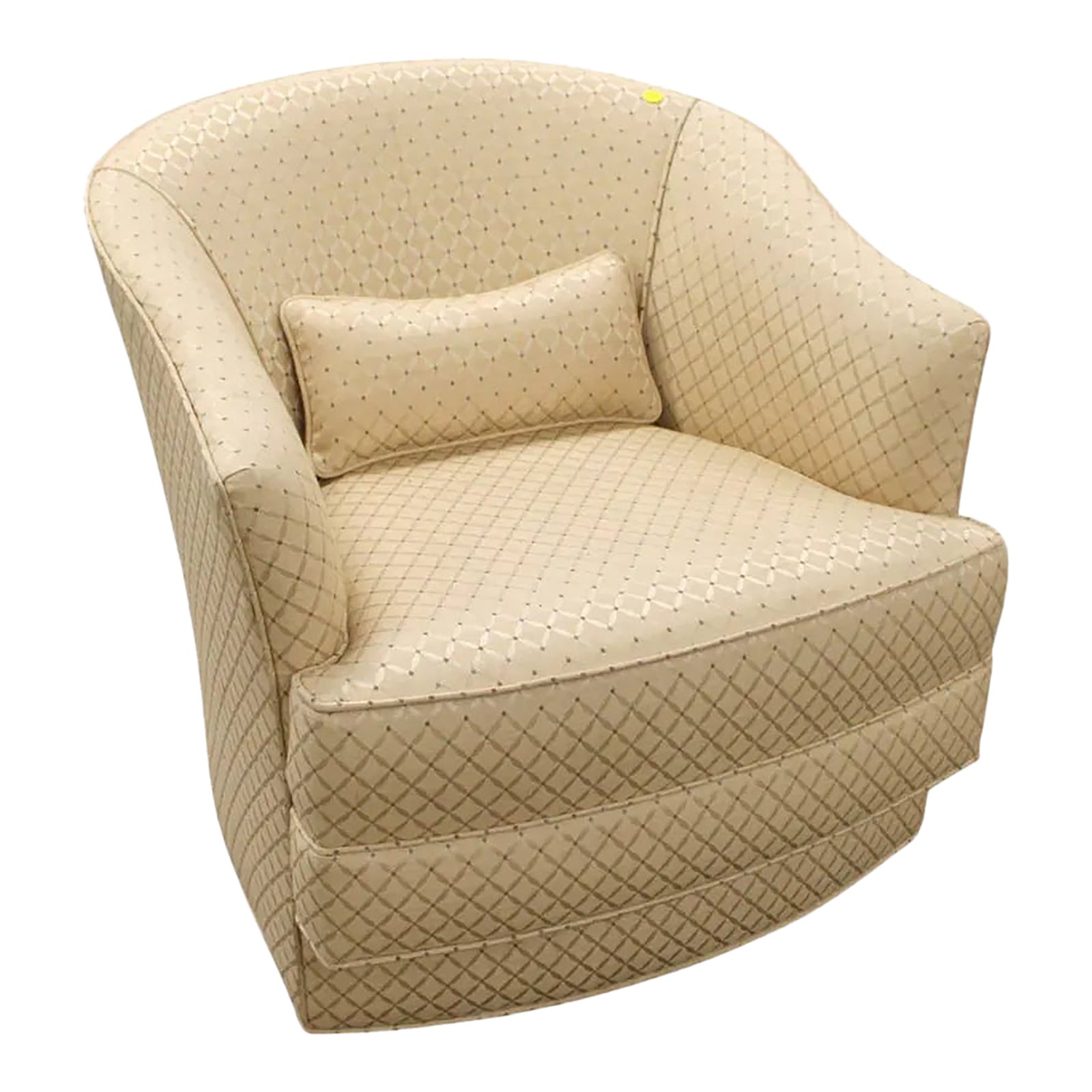 Late 20th Century Vintage Swivel Barrel Chair in Diamond Pattern ...