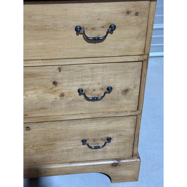 Brown Antique Pine Three Drawers - Chest of Drawers From England For Sale - Image 8 of 18