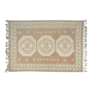 Oushak Anatolian Wool Area Carpet For Sale