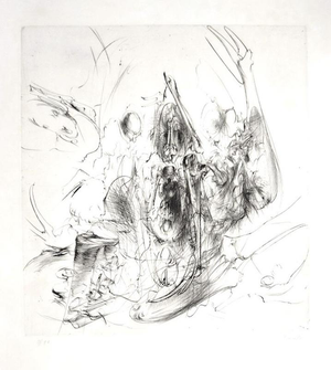 Dado (Miodrag Djuric), Abstract Composition, 1980, Etching