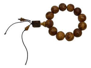 Natural Cypress Wood Beads Hand Rosary Praying Bracelet