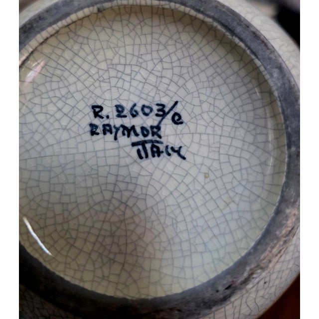 1960s Raymor Trio of Mid-Century White Crackle-Glazed Ceramic Vases For Sale In New York - Image 6 of 6