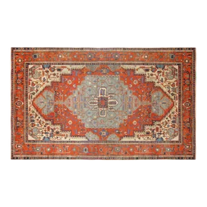 Antique Persian Serapi Oriental Carpet, in Large Size, with Central Medallion