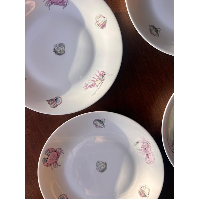 Mid 20th Century 20th Century Sea-Themed French Porcelain Plates By Apilco - Set of 4 For Sale - Image 5 of 12
