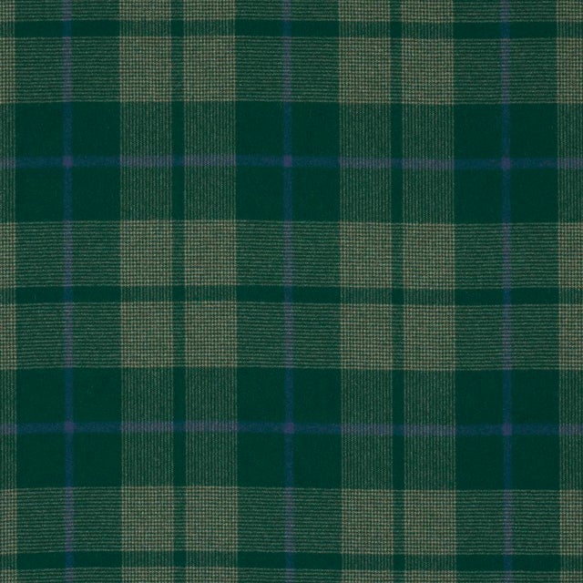 Contemporary Schumacher Montana Wool Plaid Fabric In Hunter For Sale - Image 3 of 5