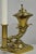 Vintage English Regency Style Brass Cornucopia Oil Lamp Style Table Desk Lamp For Sale - Image 4 of 12