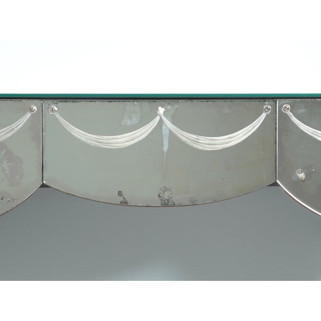 Add a touch of retro glam to your space with this Vintage Mid-Century Modern Mirrored Vanity or Console Table by Vintage...