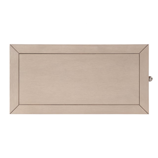Nora 12 in. W Rectangular Wood 1 Door Narrow End Table with Pull-Out Tray, Antique Taupe For Sale - Image 10 of 11