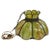 Metal Antique Avocado Ceiling Light Shade With Slag Glass and Bronze Bands For Sale - Image 7 of 18