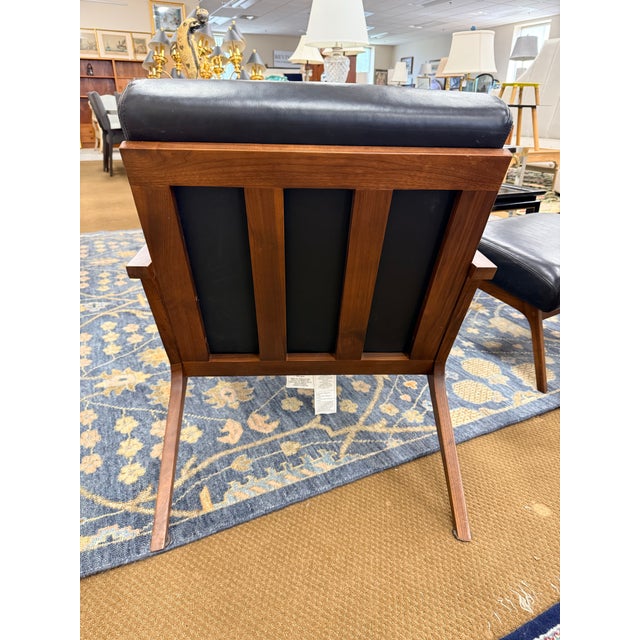 Mid Century Style Pair of Chairs and Ottoman 3 PCS For Sale In New York - Image 6 of 8