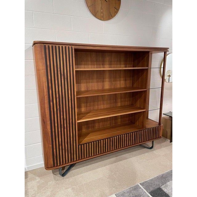 Art Deco Style Wooden Bookcase For Sale - Image 5 of 18
