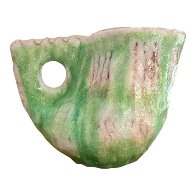 Hand Thrown Italian Vase by Guido Gambone, Signed For Sale