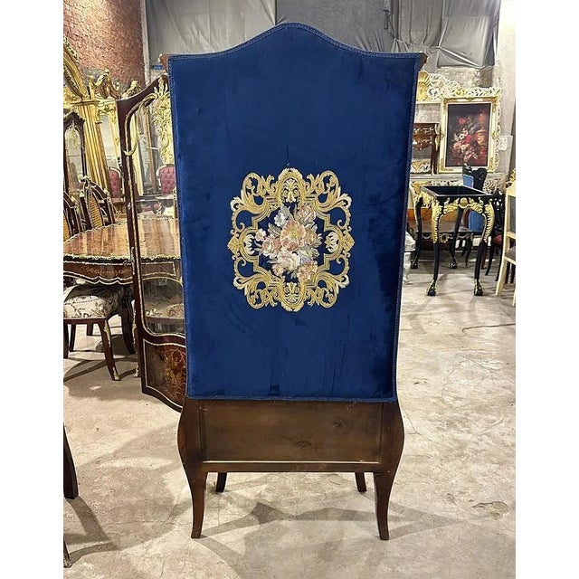 1990s French Vintage Glass Cabinet Vitrine Louis XVI Style For Sale - Image 4 of 7