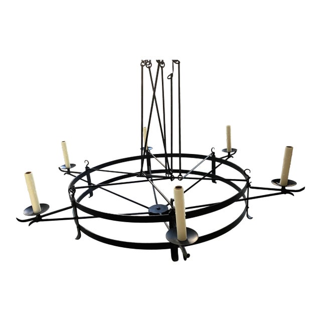 Ironware Fiona Black Chandelier For Sale