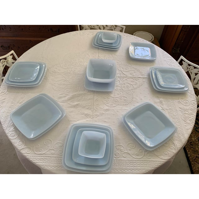Here we have a beautiful set of vintage 1950's Fire King Azur-ite Oven Glass dishes. Excellent condition with NO chips, NO...