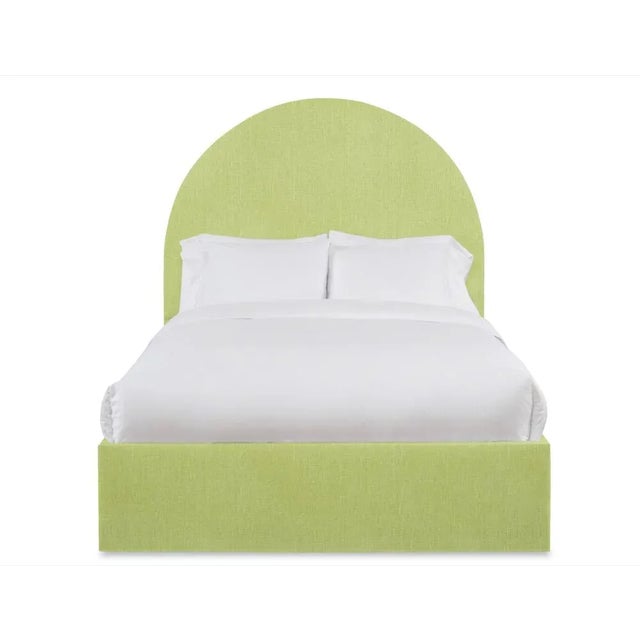 Casa Cosima Poppy California King Bedframe, Apple Linen For Sale - Image 4 of 4