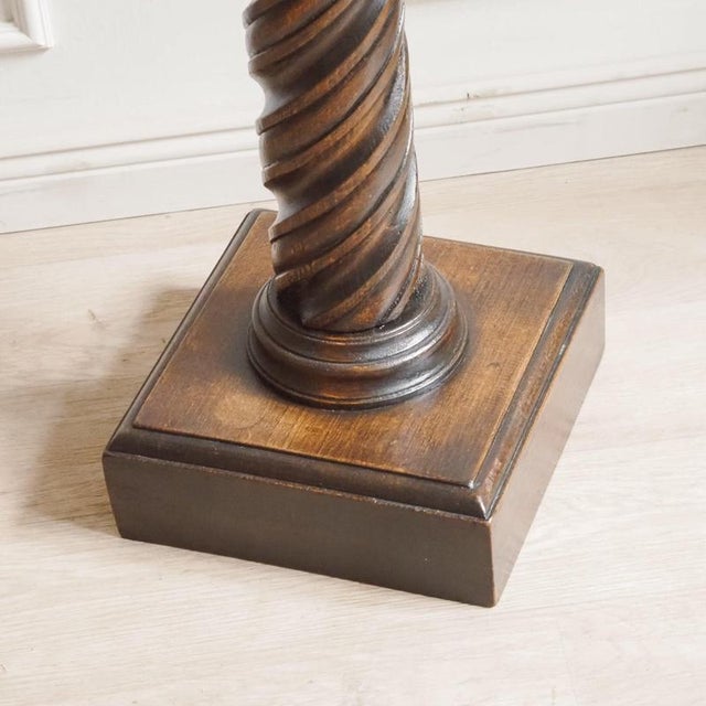 Antique Plant Pedestal with Twisted Column For Sale - Image 3 of 10