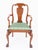 An exceptional set of eight (six plus two) burr walnut Queen Anne style dining chairs, showcasing outstanding...