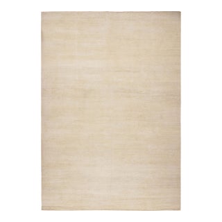Rug & Kilim’s Modern Textural Oversized Rug With Striae of Beige For Sale