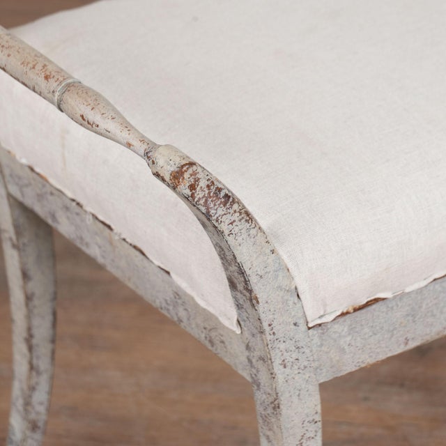 Pair, Early 20th Century Swedish Gray Gustavian Tabouret Stools For Sale - Image 10 of 15