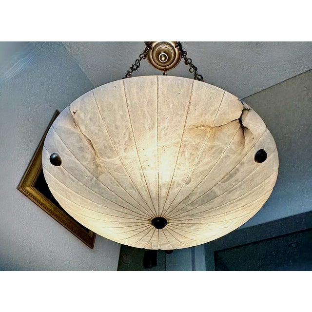 Directoire Style French Alabaster Pendant Chandelier For Sale - Image 16 of 18