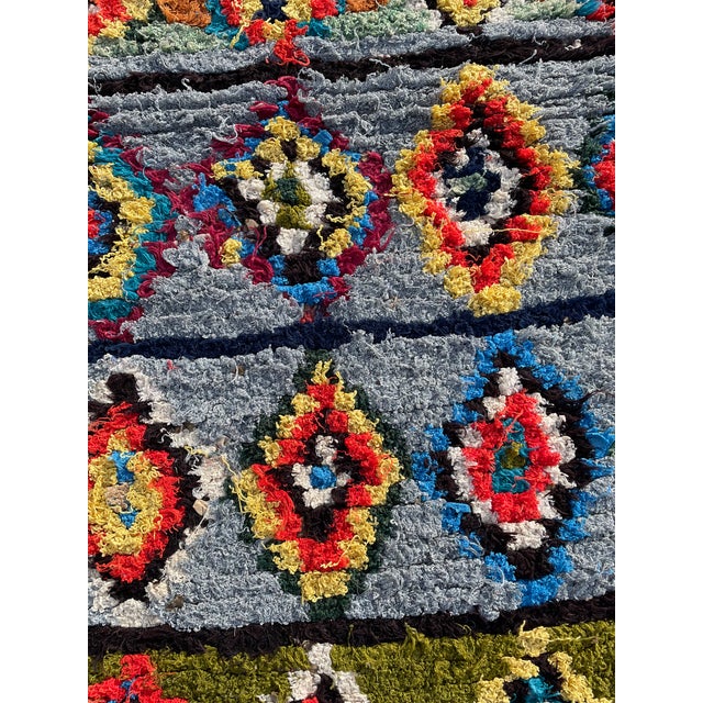 Moroccan Artist 1980s Vintage Traditional Berber Boucheruite Berber Rug For Sale - Image 4 of 10