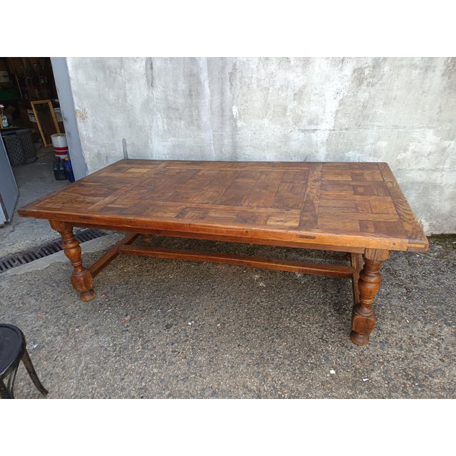 19th Century Antique Oak Farmhouse Table, 1890s For Sale - Image 5 of 18