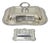 Vintage Miniature Sheffield England Silver Plated Covered Serving Dish Platter - Set of 2 For Sale