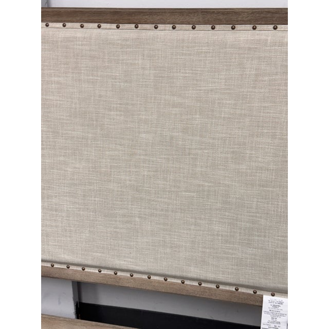 Pottery Barn Queen Size Pottery Barn Toulouse Wood + Fabric Headboard For Sale - Image 4 of 12