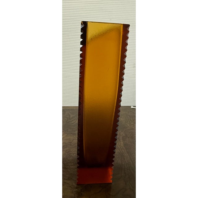 Glass Vladimir Klein for Alchymie Praha Sommerso Glass Vase For Sale - Image 7 of 12