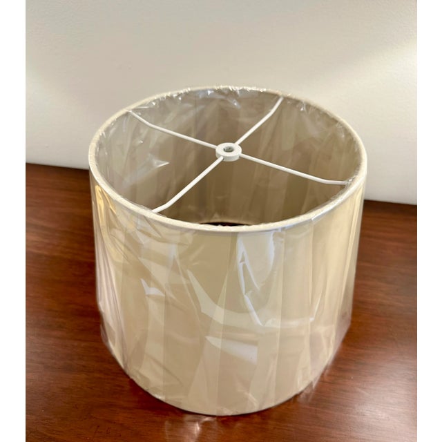 -12" Round natural paper lampshade -12"B x 10"T x 9 1/2"H