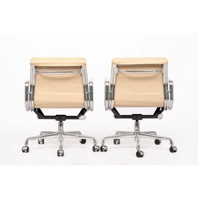 Eames for Herman Miller 2000s Cream Leather Office Chair Pair For Sale - Image 13 of 13