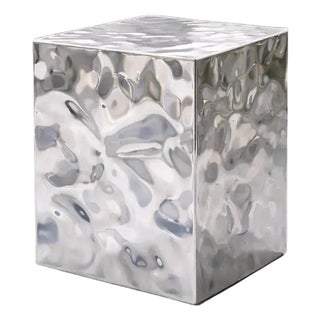 Aura Sculptural Metal Pedestal by Veliento For Sale