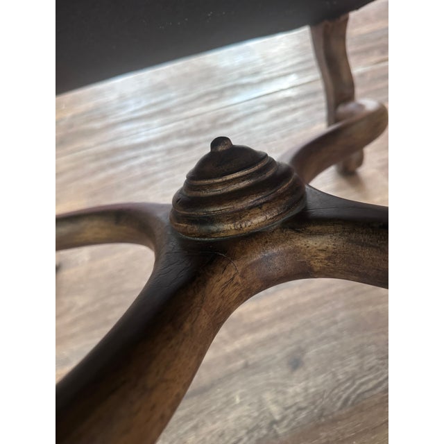 Vintage Century Furniture Leather & Tapestry Oversized Wingback Chair For Sale - Image 14 of 14
