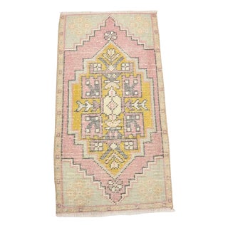 Small Turkish Handmade Wool Rug, 1960s For Sale