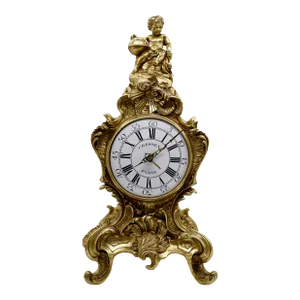 Vintage Louis XIV French Cherub Globe Rococo Mantel Clock - a Reproduction