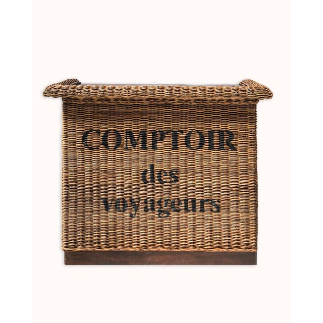 Comptoir Des Voyageurs Vintage Wicker Bar For Sale - Image 16 of 16