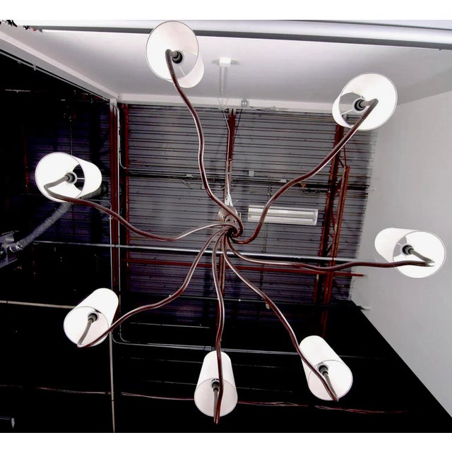 Extra Large Seven-Light Hand-Wrought Iron Chandelier For Sale - Image 4 of 12