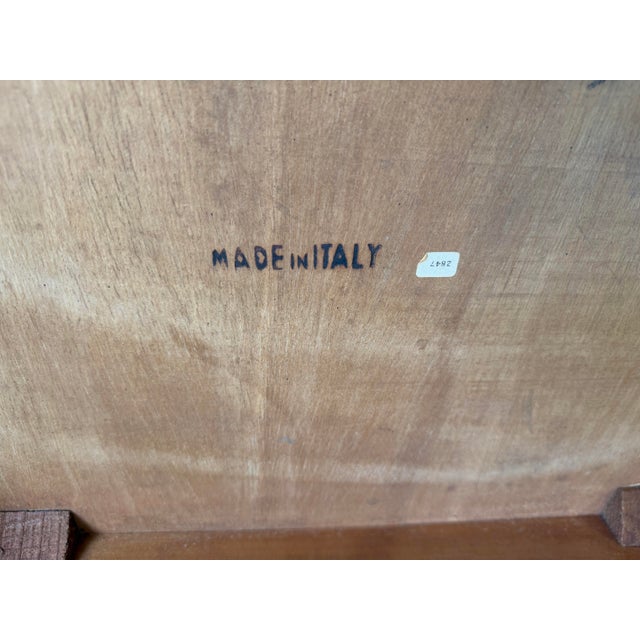 Vintage Hollywood Regency Italian Quatrefoil Wood Game Table For Sale - Image 9 of 12